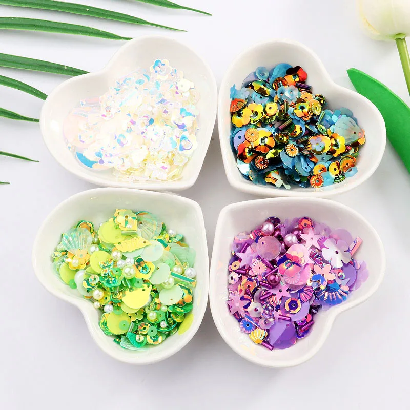 Handmade DIY material package PVC sequins hand sewn beads glass beads pearl accessories bags jewelry clothing accessories JJ301