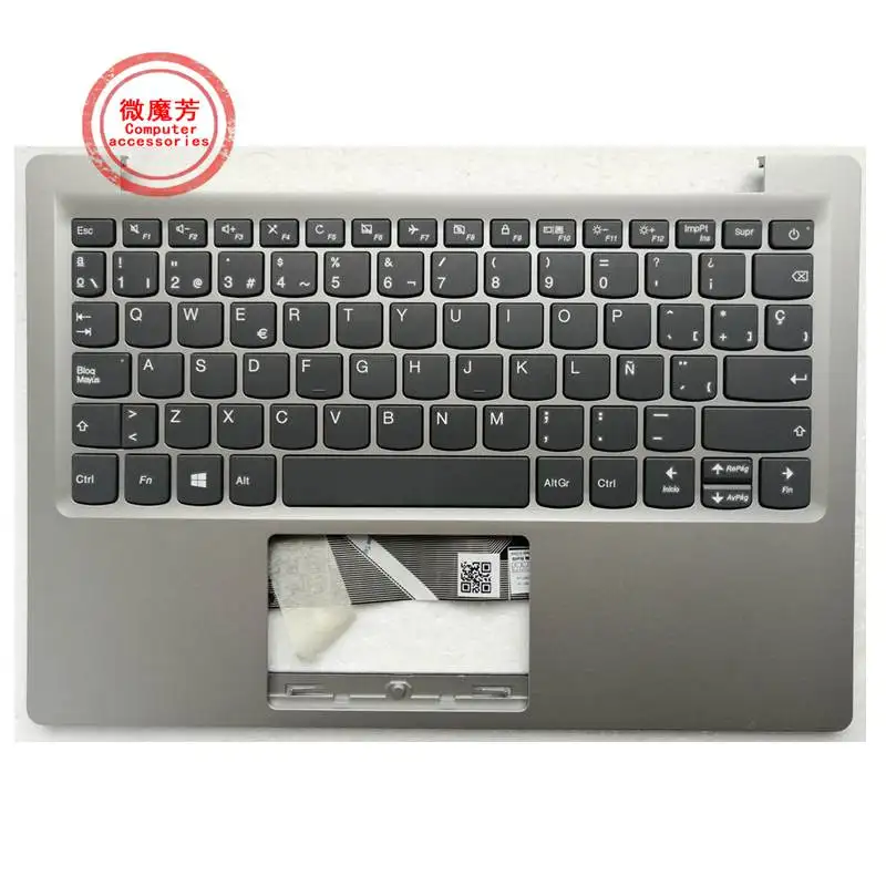 

New for Lenovo Ideapad 120S-11IAP 120S-11 120S SP/LA Laptop keyboard Spain Latin silver Palmrest Keyboard Bezel Cover