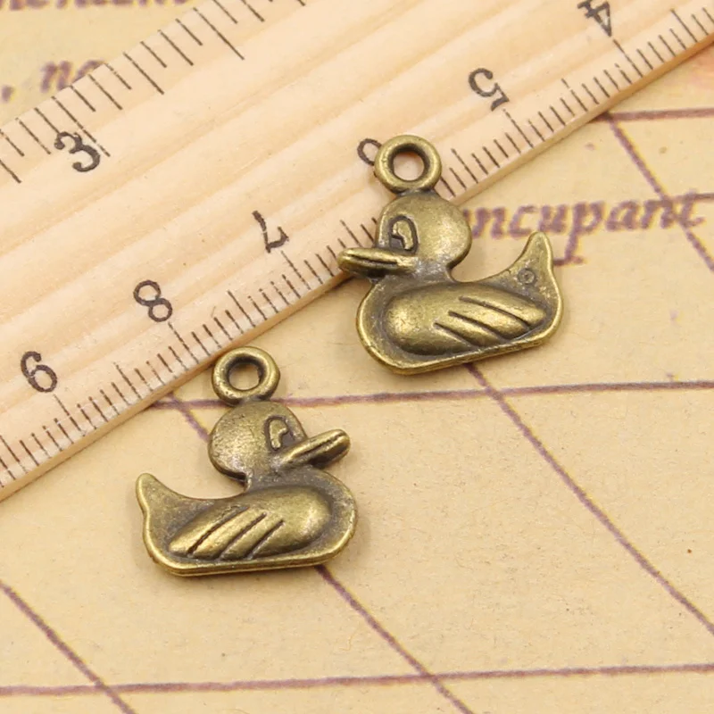 10pcs Charms duck quacker 19x16mm Tibetan Bronze Silver Color Pendants Antique Jewelry Making DIY Handmade Craft