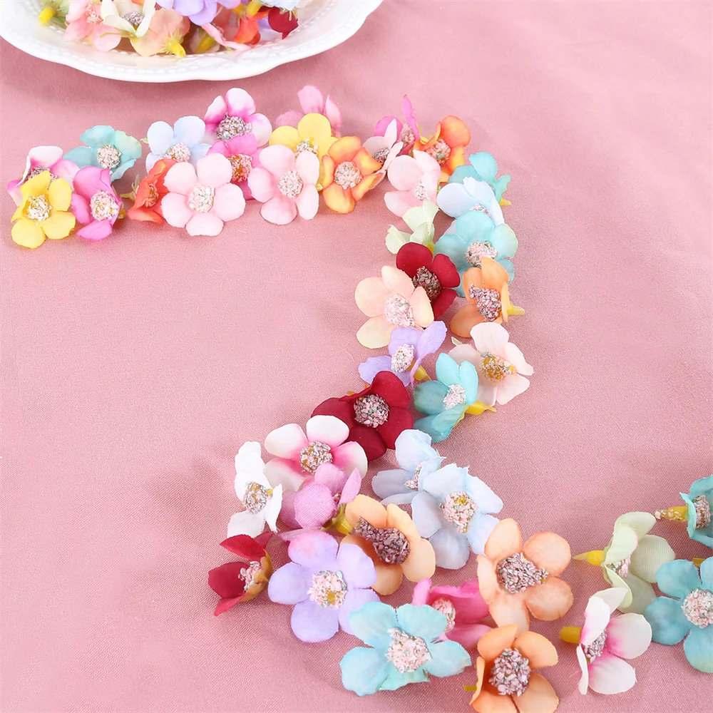 50/100Pcs Artificial Gerbera Silk Flower Head Home Decor DIY Garland Wedding Party Flower Wall Decoration Scrapbook Wreath Craft