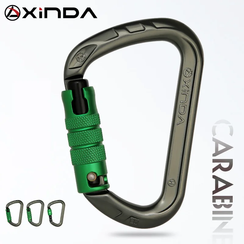 Xinda outdoor d-shape wspinaczka skałkowa karabinek aluminium alpinizm śruba Auto klamra bezpieczeństwa wspinaczka karabinek