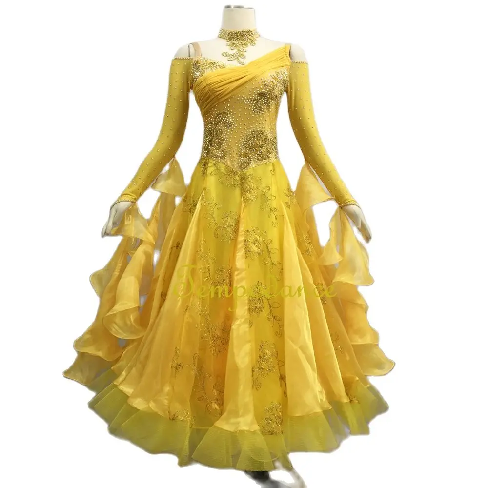 

New Girl Competition Ballroom Dance Of Waltz Standard Dance Dress For Women Dancewear Leotard