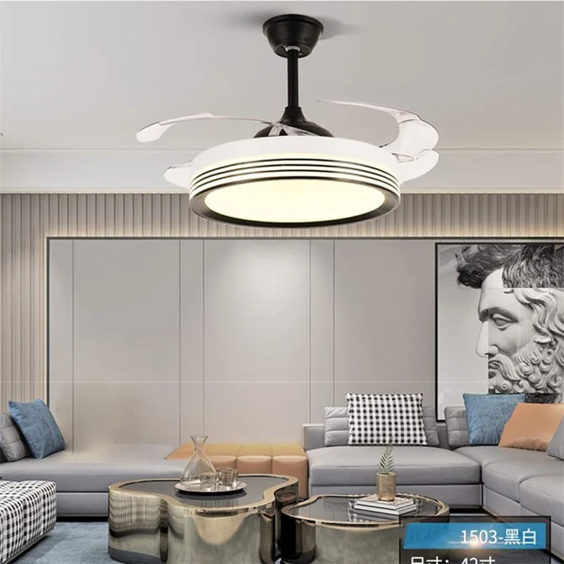 86LIGHT Ceiling Fan Light Invisible Lamp With Remote Control Modern Simple LED For Home Living Room