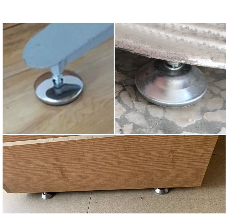 4 Stuks Verstelbare Stalen Meubelen Benen Anti-Slip Basis Tafel Kast Been Pad Voeten Leveler M6 M8 Schroef Metalen meubels Voet Niveau