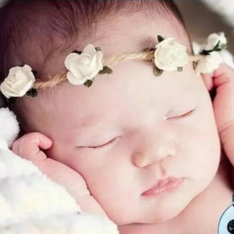 head accessory newborn baby photograph prop handmade flower headband headpiece Great Photo props