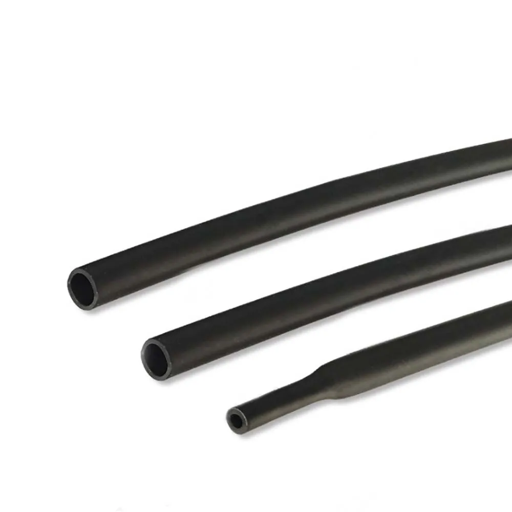 1Meter Black 1.7:1 Ratio Silicone Rubber Heat Shrink Tubing Flexible Heatshrink Tube 2500V Φ0.8/1/2/2/3/3.5/4/5/5.5/6/7/8-40mm