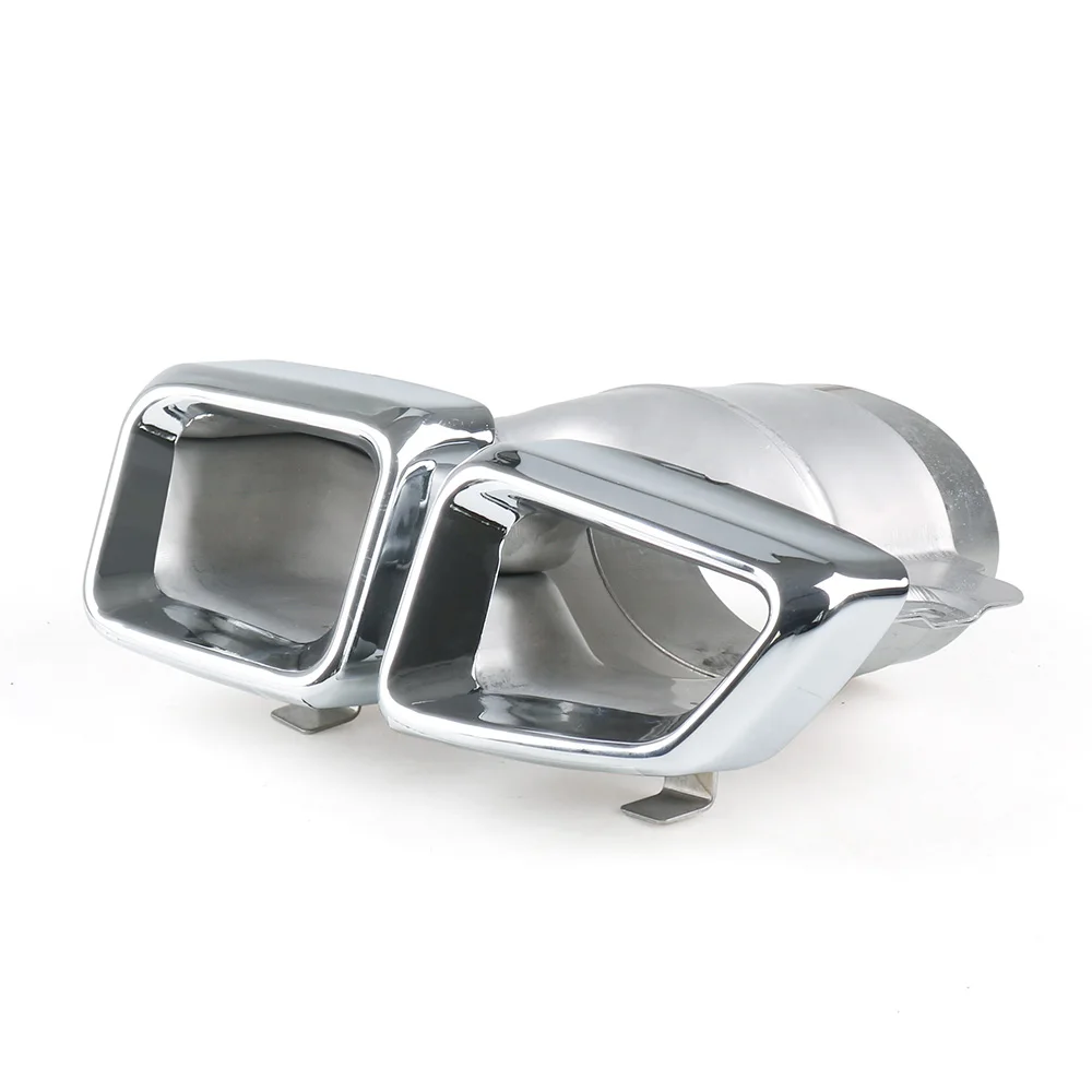 1 Pair Car Exhaust Tail Pipe Muffler Tips Stainless Steel tail throat For Mercedes Benz 2014-2015 ML W166/ GL X166