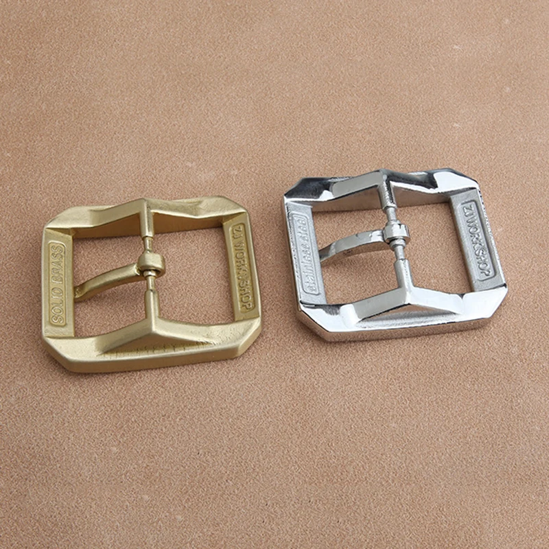 1pcs Solid  Brass 40mm Belt Buckle End Heel Bar Buckle Single/ Double Pin Heavy-duty for Leather Craft Strap Webbing Dog Collar