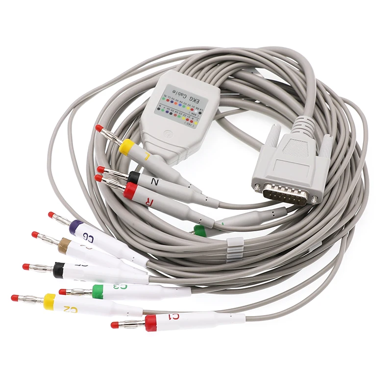 Universal ECG/EKG Cable Banana 4.0mm Port AHA/ICE Electrode Leadwire
