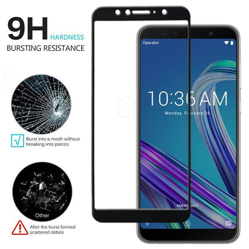 Screen Protector Glass For ASUS Zenfone Max Pro M1 ZB602KL Full Cover Full Glue Protective Glass For Zenfone Max Pro M1 ZB601KL