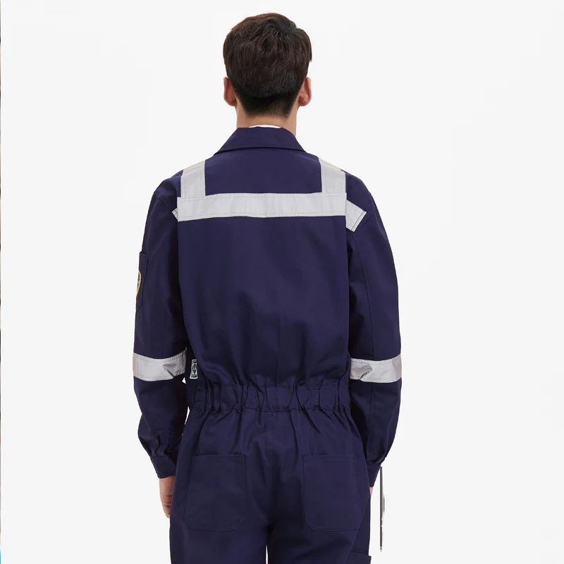 Anti statischer Overall aus 100% Baumwolle, reflektieren der Streifen overall, Sicherheits kleidung, flamm hemmende, flamm hemmende Wärme dämm uniformen