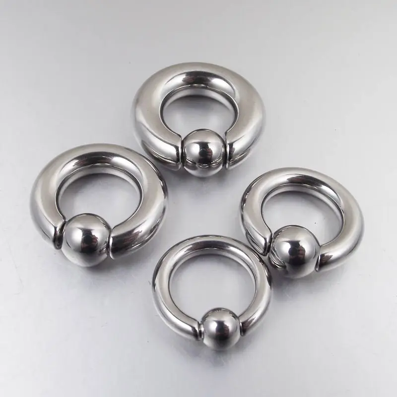 SaYao Big Ball Stainless Steel Captive Hoop Rings BCR Eyebrow Tragus Ear Piercing Nose Closure PA Ring Nipple Body Jewelry