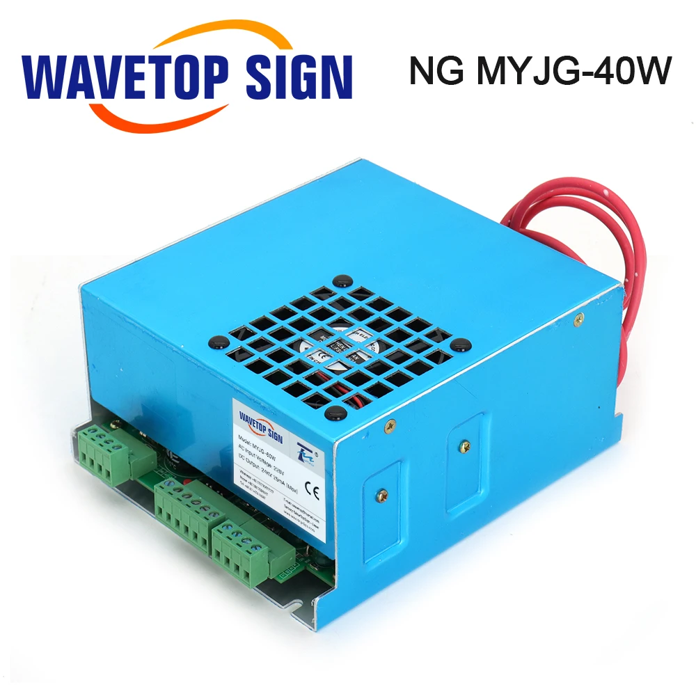 WaveTopSign 40W NW Co2 Laser Power Supply MYJG 40W 110V/220V for Co2 Laser Tube Engraving and Cutting Machine