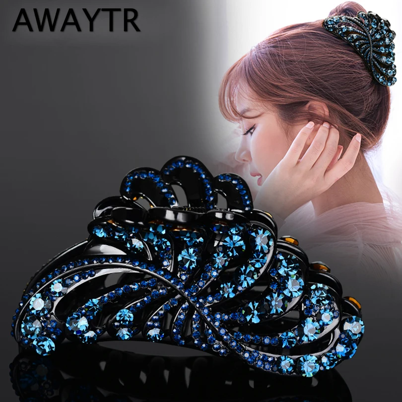 

Заколка для волос AWAYTR, с кристаллами, яркая, блестящая, 1 шт.