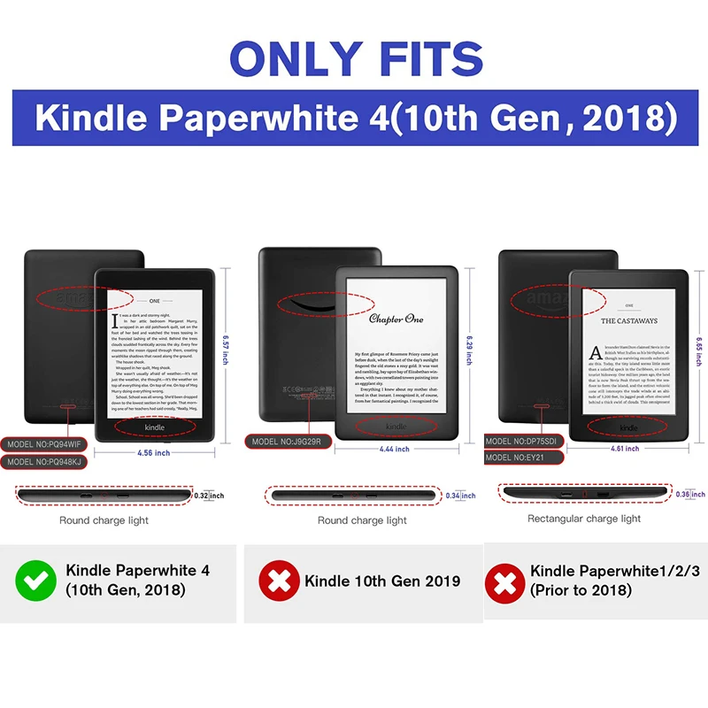 Pokrowiec na Kindle Paperwhite 2018 Smart Cover z funkcją automatycznego budzenia/uśpienia pasuje całkowicie nowy Kindle Paperwhite 4 Cover (10th