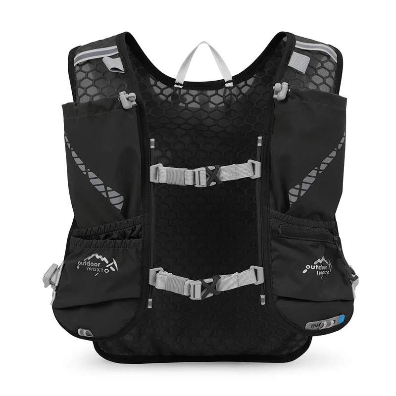 Mochila de nailon para maratón, chaleco de hidratación para correr al aire libre, senderismo, ciclismo, bolsa de agua de 2L, 5l