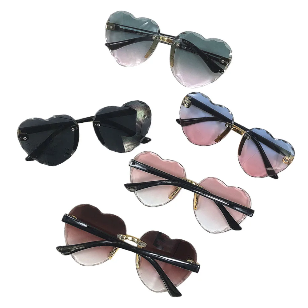 Children's Sunglasses Peach Heart Love Style Gradient Color Lightweight Sunscreen Sunglasses 7 Colors