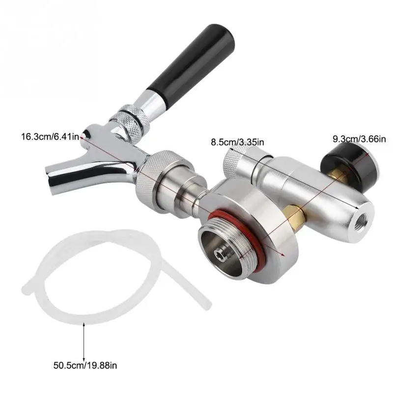 Stainless Steel Beer Spear Tap Faucet Dispender For 2L/3.6L/4L Mini Keg Beer Growler -Proof Connected Homebrew beer tap