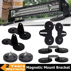 2pcs Universal Powerful Strong Magnetic Base Mounting Bracket LED Work Light Bar Holder For Offroad SUV ATV UTB Truck