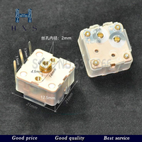 2PCS 443BF Variable Capacitor Duplex 223p 60pf/140pf 2.1mm Hole Shaft Radio Variable CapacitorS