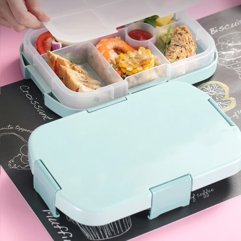 

Lunch Box Wheat Straw Dinnerware Anti-leakage Food Storage Container Children Portable Outdoor Bento Box Home Office Sushi Box