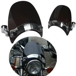 Windshield Windscreen For 2003 - 2016 2017 2018 2019 Suzuki VanVan Van Van RV 125 RV125 200 RV200 Front Fork Mount Clamp Screen