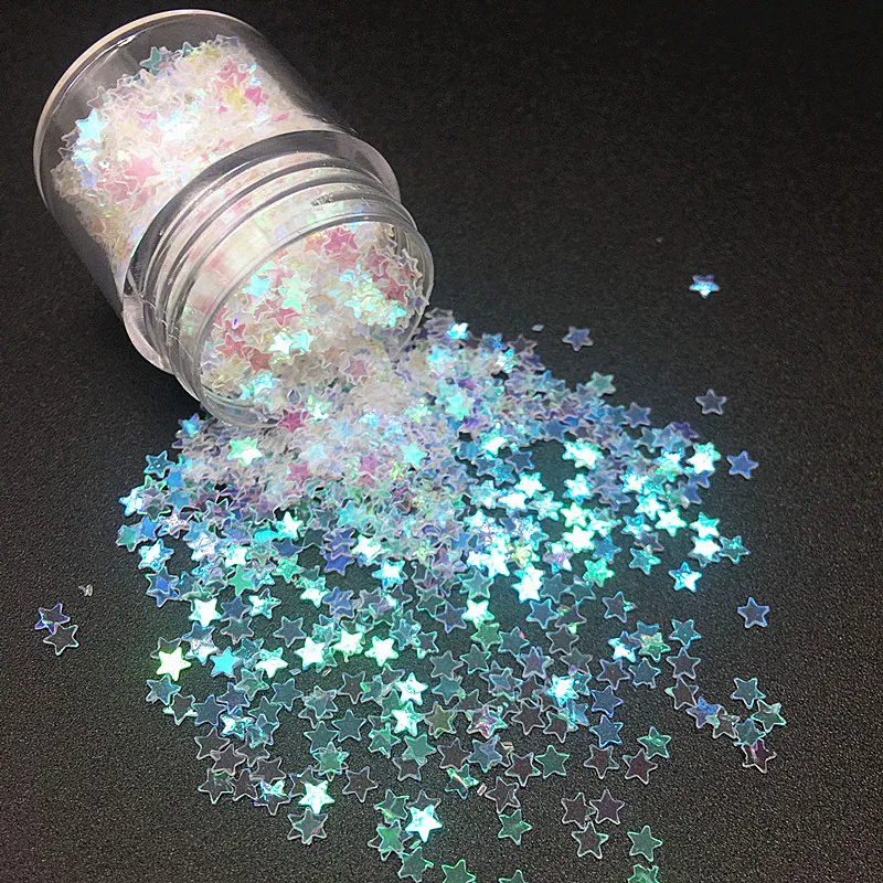 3mm Star Heart Flower Transparent Loose Sequins Glitter Paillettes for Nail Art Manicure Sewing Wedding Decoration Confetti