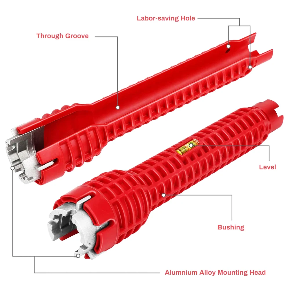 Neue 8 In 1 Multi Key Wildwasserbahn Magie Wrench Sink Sanitär Werkzeuge Magie Schlüssel 8 in 1 Multifunktionale Englisch Schlüssel sanitär Schlüssel Werkzeug – Detail 7