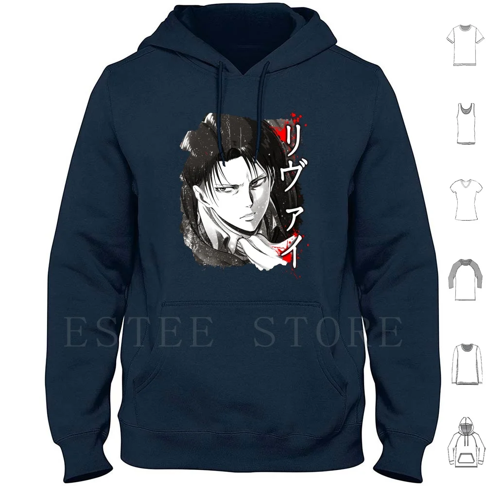 Captain Levi Hoodies Long Sleeve Levi Aot Levi Snk Anime Manga Captain Aot Snk Erwin Titan War Shingeki Kyojin