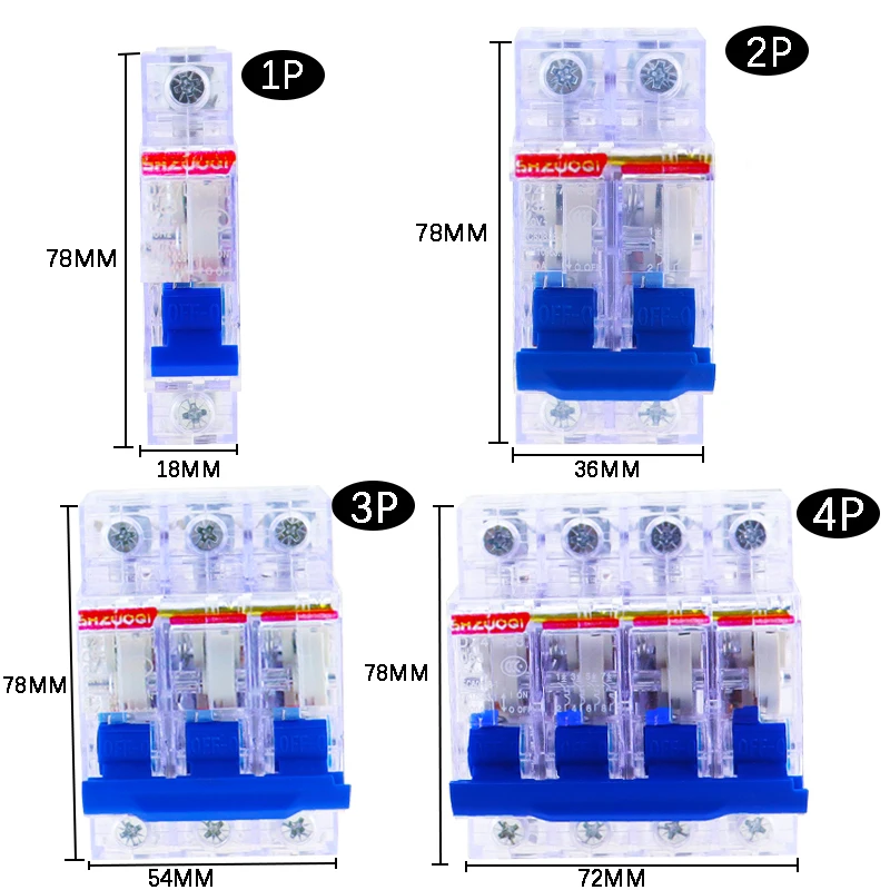 

Antiflaming Transparency DZ47 10A 16A 20A 25A 32A 40A 50A 63A C45 House MCB with Indication Mini Circuit Breaker 1p 2p 3p 4p