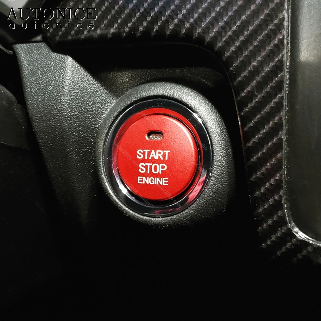 Engine Start/Stop Push Button/Ignition Device Cover Fit for Toyota Hilux Revo Rocco Fortuner 2015 2016 2017 2018 2019 2020 2021