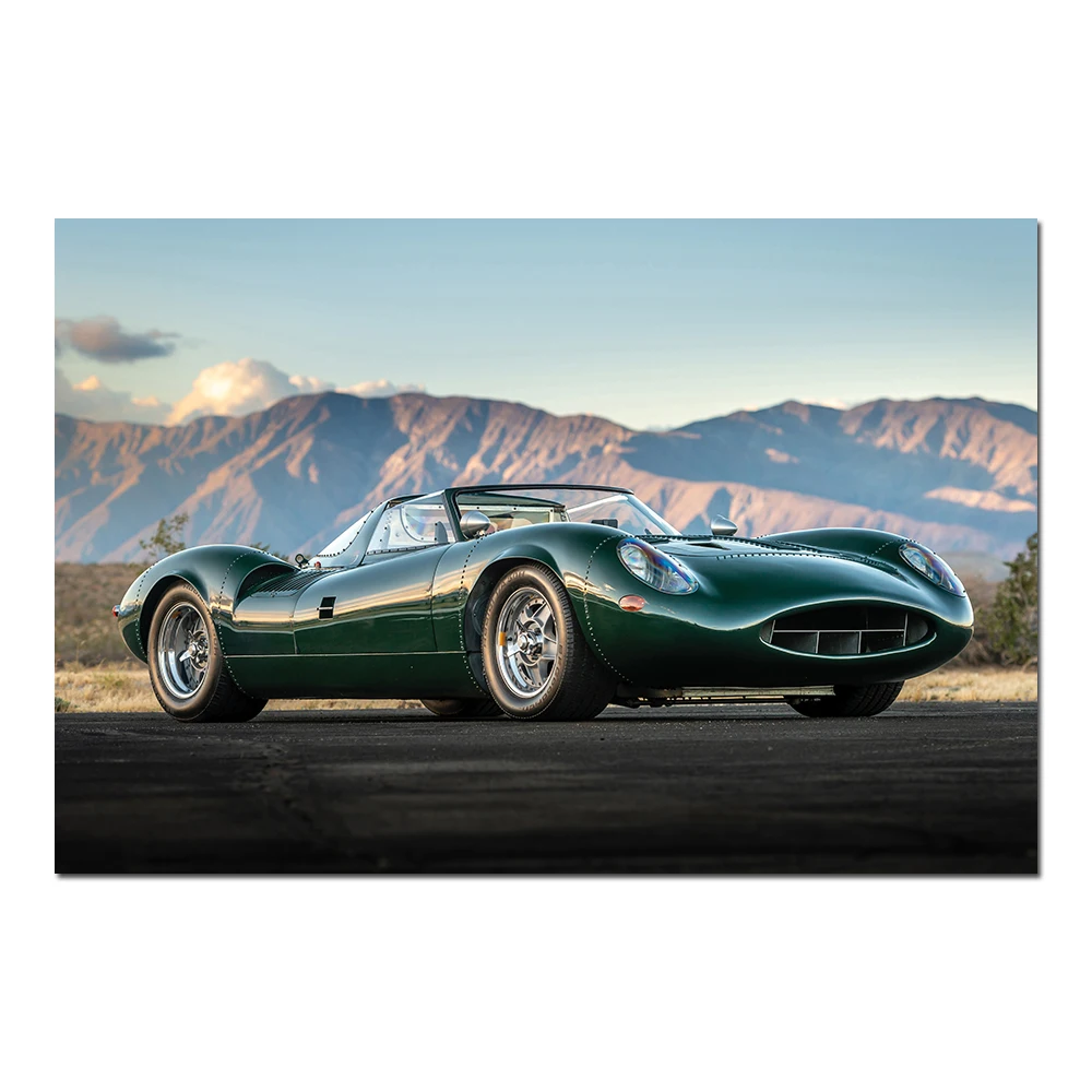 Jaguar XJ13 Supercar Poster Canvas Cloth Fabric Print Painting for Home Decor Wall Art Picture