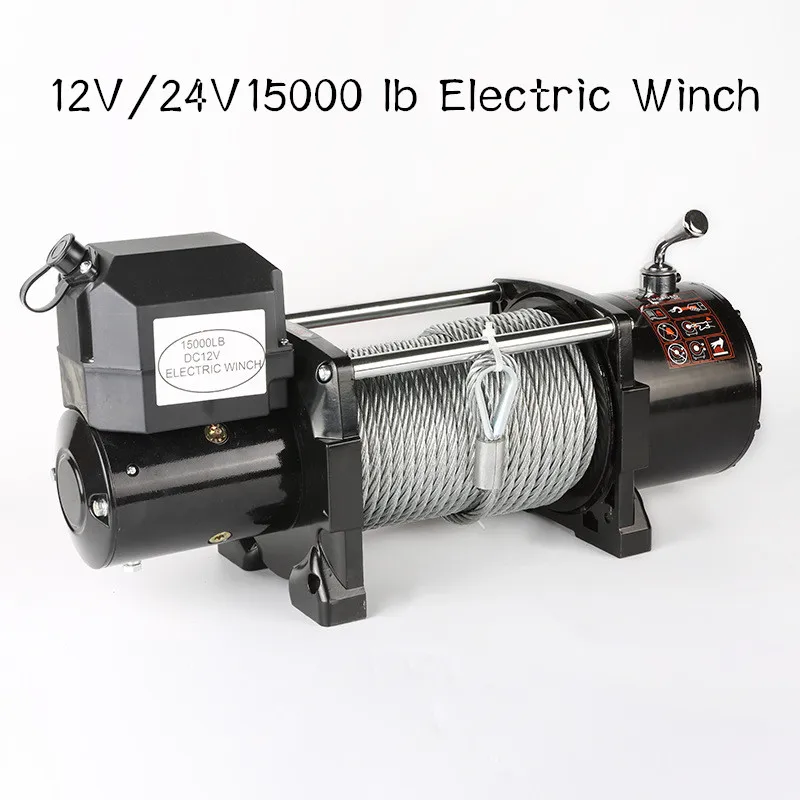 12/24V 15000LB argano elettrico argano elettrico portatile fune argano elettrico gru montata su camion argano elettrico