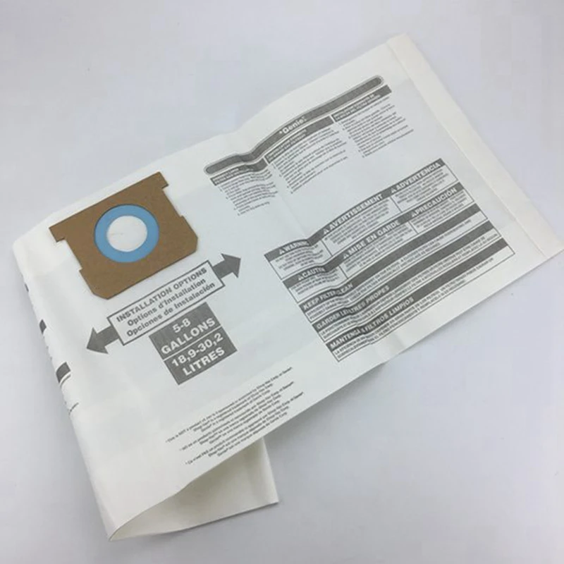 Saco universal para aspirador de pó, acessório de substituição para aspirador de pó de 5 a 8 galões ajustável para loja vac 90661 906-61 9066100