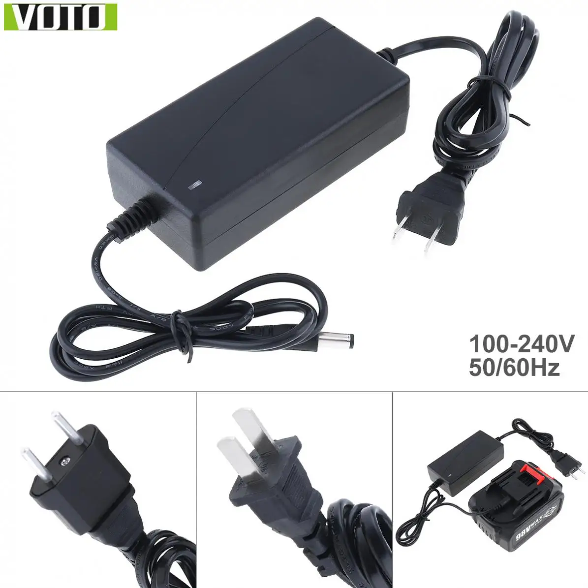 

180cm Universal Power Adapter of Lithium Impact Electric Wrench Chargers 110V / 220V 50/60Hz Power Source EU US Power Plug