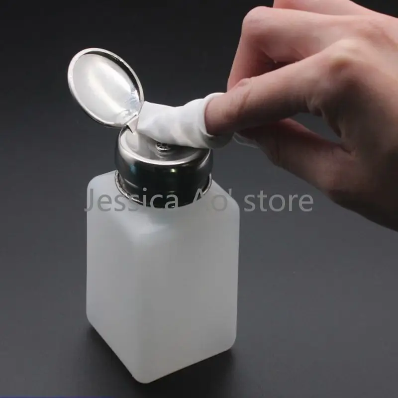 5 pezzi 4 6 8 once bottiglia di alcol industriale in plastica con pompa pressa solvente bottiglia corrosione acido e resistenza agli alcali bottiglia di flusso