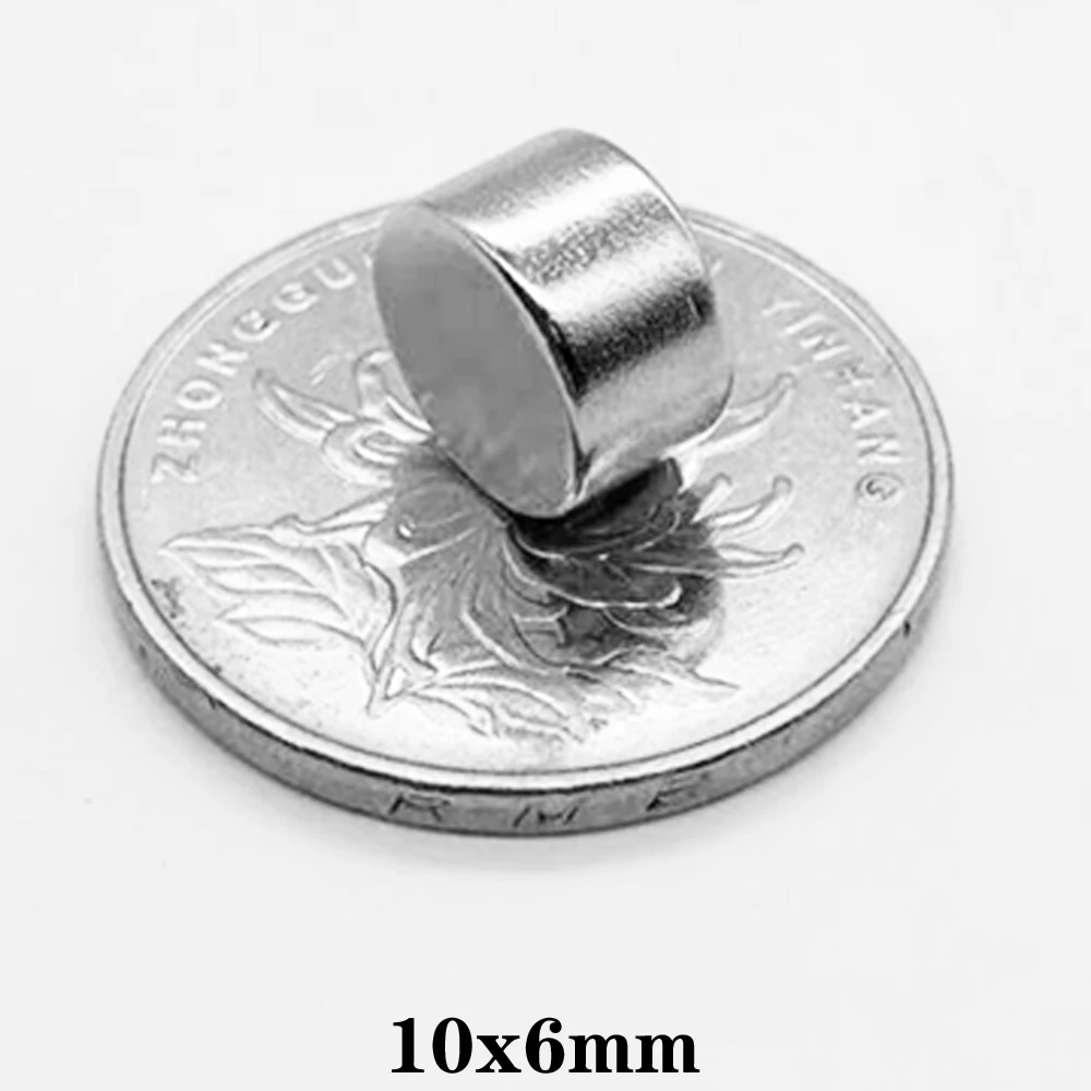 

10~150PCS 10X6 mm Round Neodymium Magnets 10mmx6mm N35 Small Magnets Disc 10*6 Strong Cylinder Rare Earth Magnetic 10x6mm 10*6mm