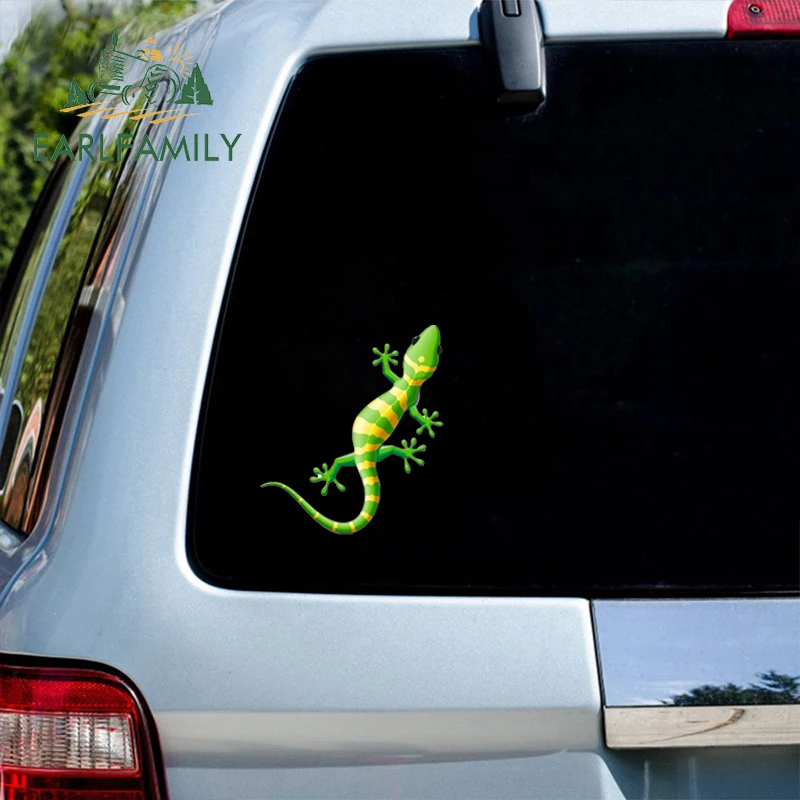 EARLFAMILY 13cm x 11.4cm for Lizard Gecko Ibiza Emblem Icon Car Stickers Vinyl Helmet RV VAN JDM Car Accessories Graphics Sign