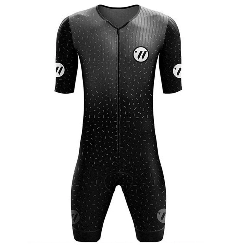 Vvsport-Triathlon Skinsuit for Men, Cycling Set, Short Sleeve, MTB Bike Clothes, Tri Suit, Outdoor Swim Run Racing Jumpsuit