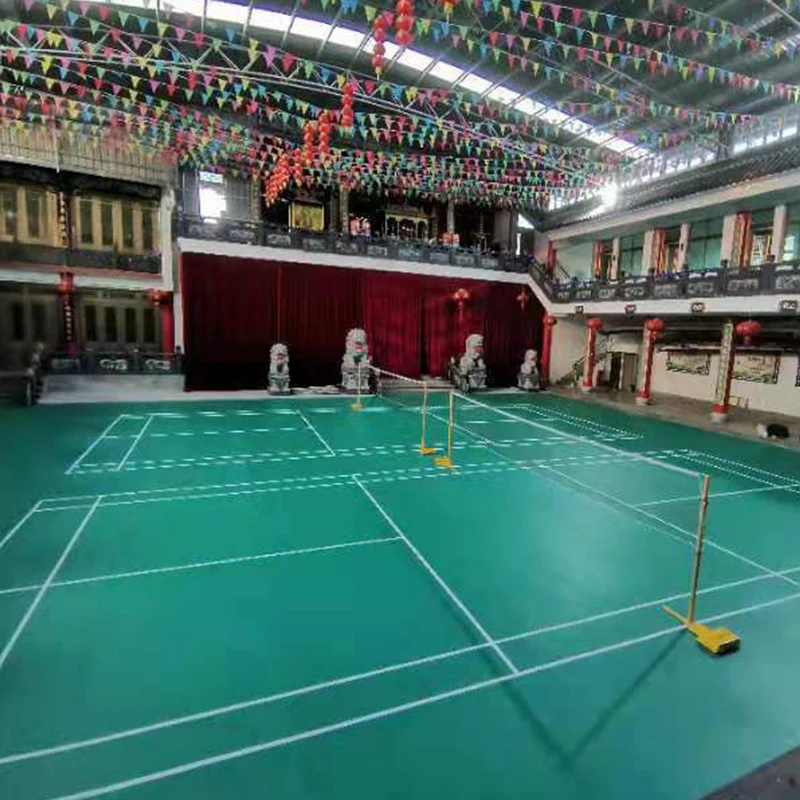 Beable Indoor PVC Flooring Synthetic Sports Plastic Floor For Standard Badminton Court Flooring Mat