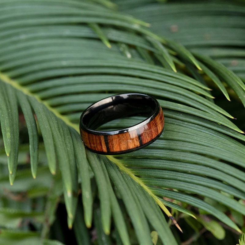 BOBO BIRD Wood Tungsten Ring Handmade Personality Wedding Groomsmen Titanium Rings Men Women Party Jewelry Great Christmas Gifts