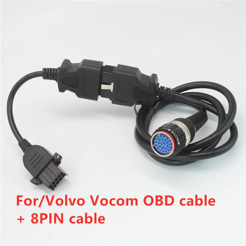 8pin / FCI Cable Vocom 88890306 with vocom 88890304 OBD2 Cable for volvo Vocom 88890300 vocom ii 88894000 truck diagnostic tool