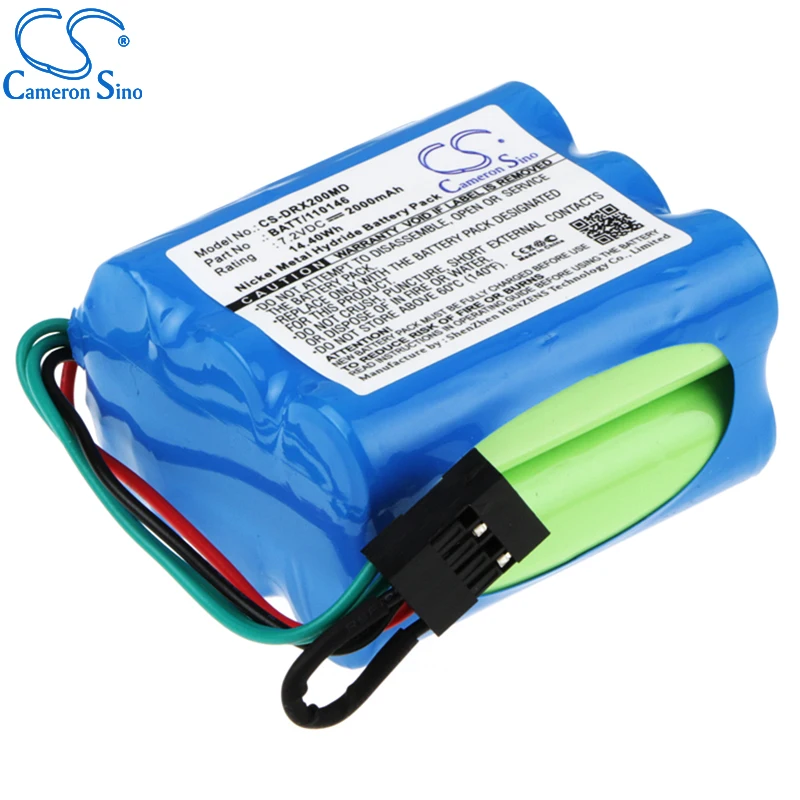 CameronSino Battery for Drager Oxylog 2000 Ventilator 8411599 fits Ohmeda Suction Unit Medical Replacement battery 2000mAh 7.20V