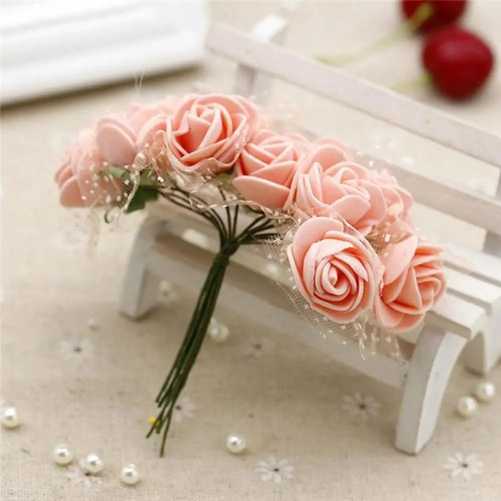 2.5Cm Xốp Nhân Tạo Cổ Tay Hoa Giả Hoa Hồng Cho Tiệc Cưới