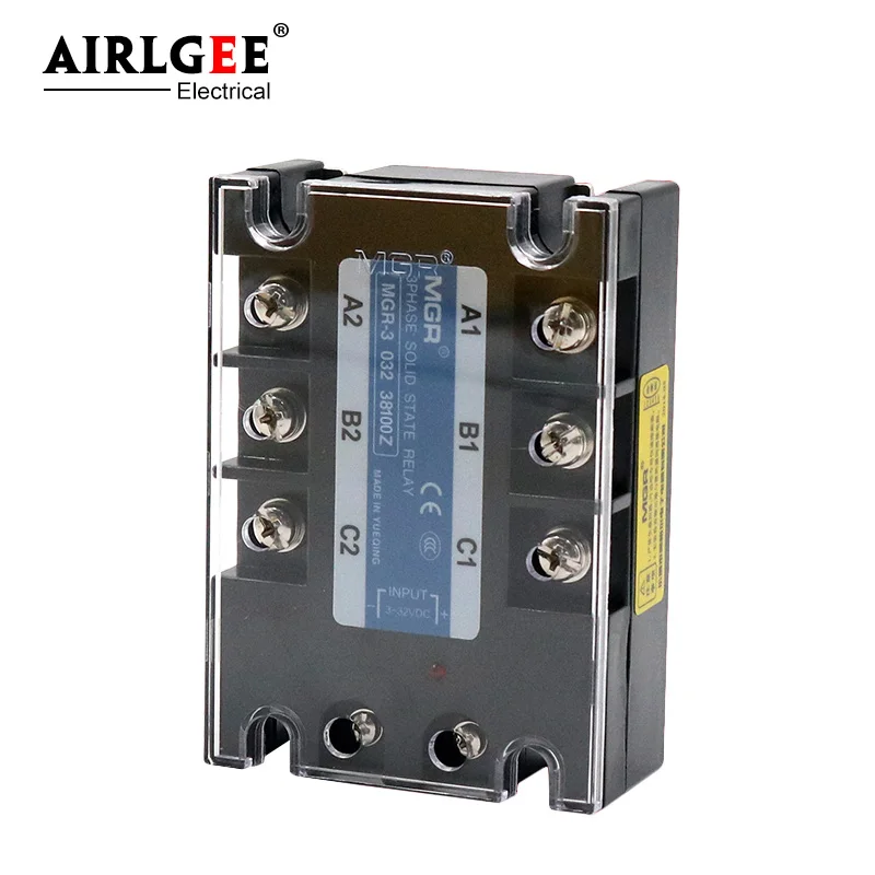 

Solid state relay MGR-3 032 38100Z SSR-100DA 100A 380VAC 3~32VDC DC-AC Three phase solid state relay