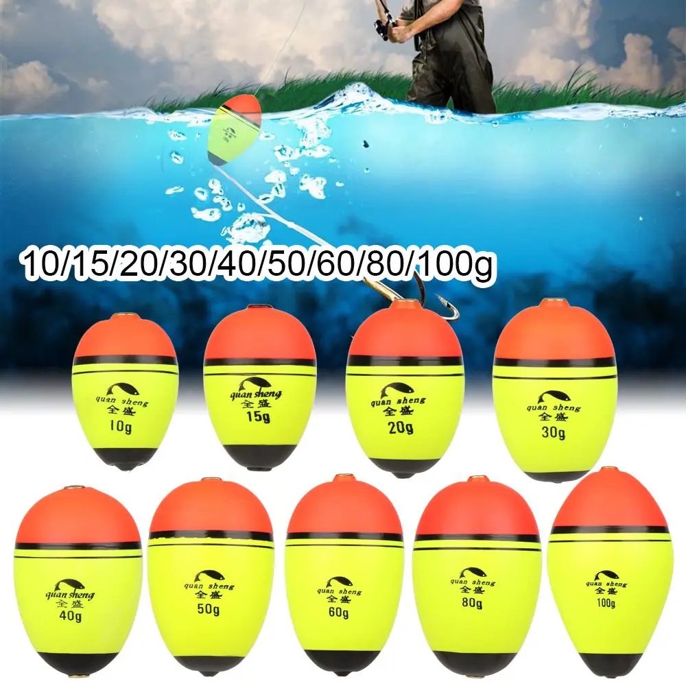 EVA Sea Rock Long/oval Buoyancy Cat Fish Bobber Eva Foam Ball Boia Night Fishing Float Plastic 8/10/15/20/30/40/50/60/80/100g