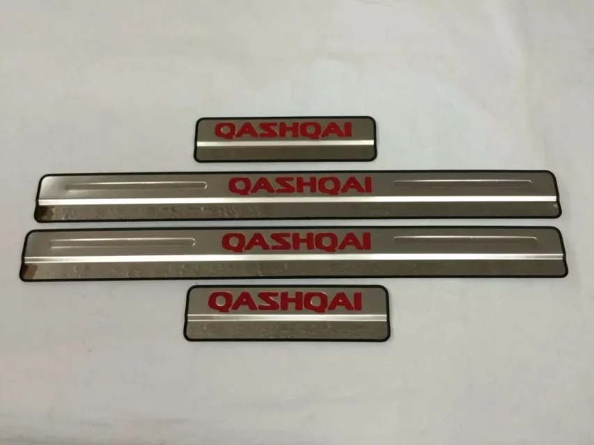 For Nissan Qashqai J11 2014 2015 2016  Car Accessories Door Sill Scuff Plate Stainless Steel Door Sills Pedal Sticker