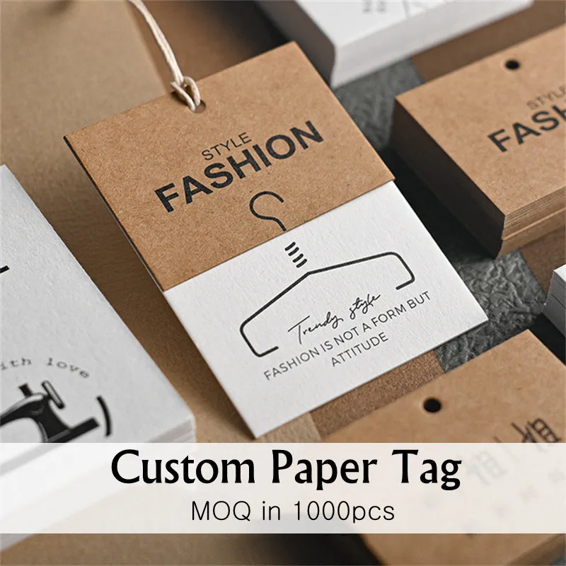 Custom Logo for Handmade Hang Tags, Kraft Paper, Thank You Gift Labels, DIY Wedding Party Candy Package, 22011301