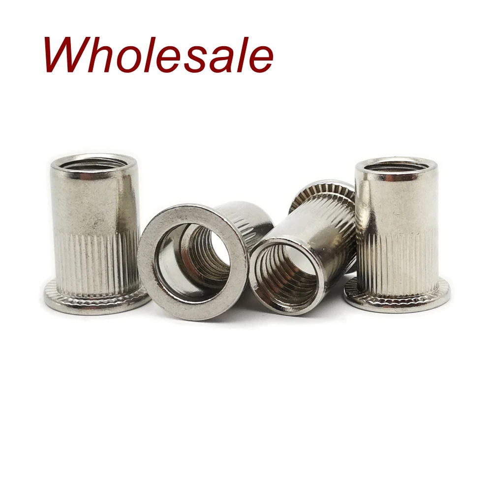 

Wholesale Stainless Steel Flat head rivet nut M3 M4 M5 M6 M8 M10 M12 Big quantity better price