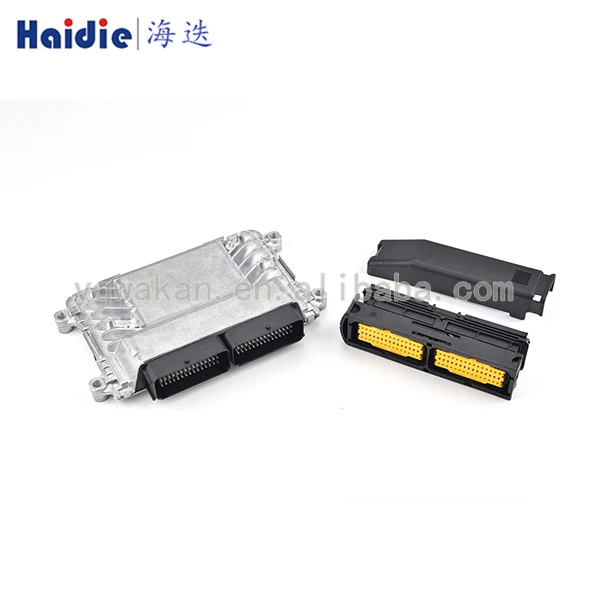 Free shipping 90pin ECU Aluminum Enclosure Box and FCI PCB male female ECU auto connector